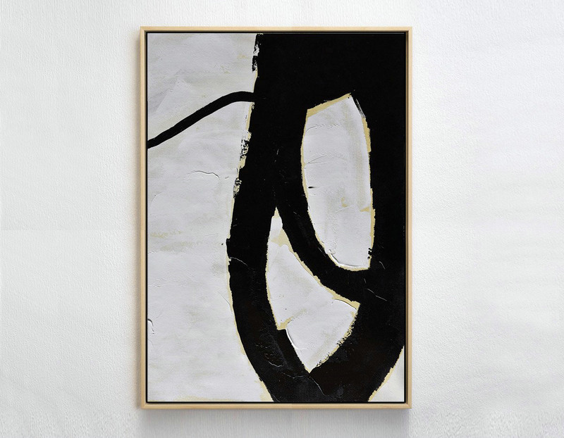 Large Abstract Art Handmade Painting,Minimalist Painting On Canvas, Palette Knife Vertical Minimal Art - Acrylic Painting On Canvas
